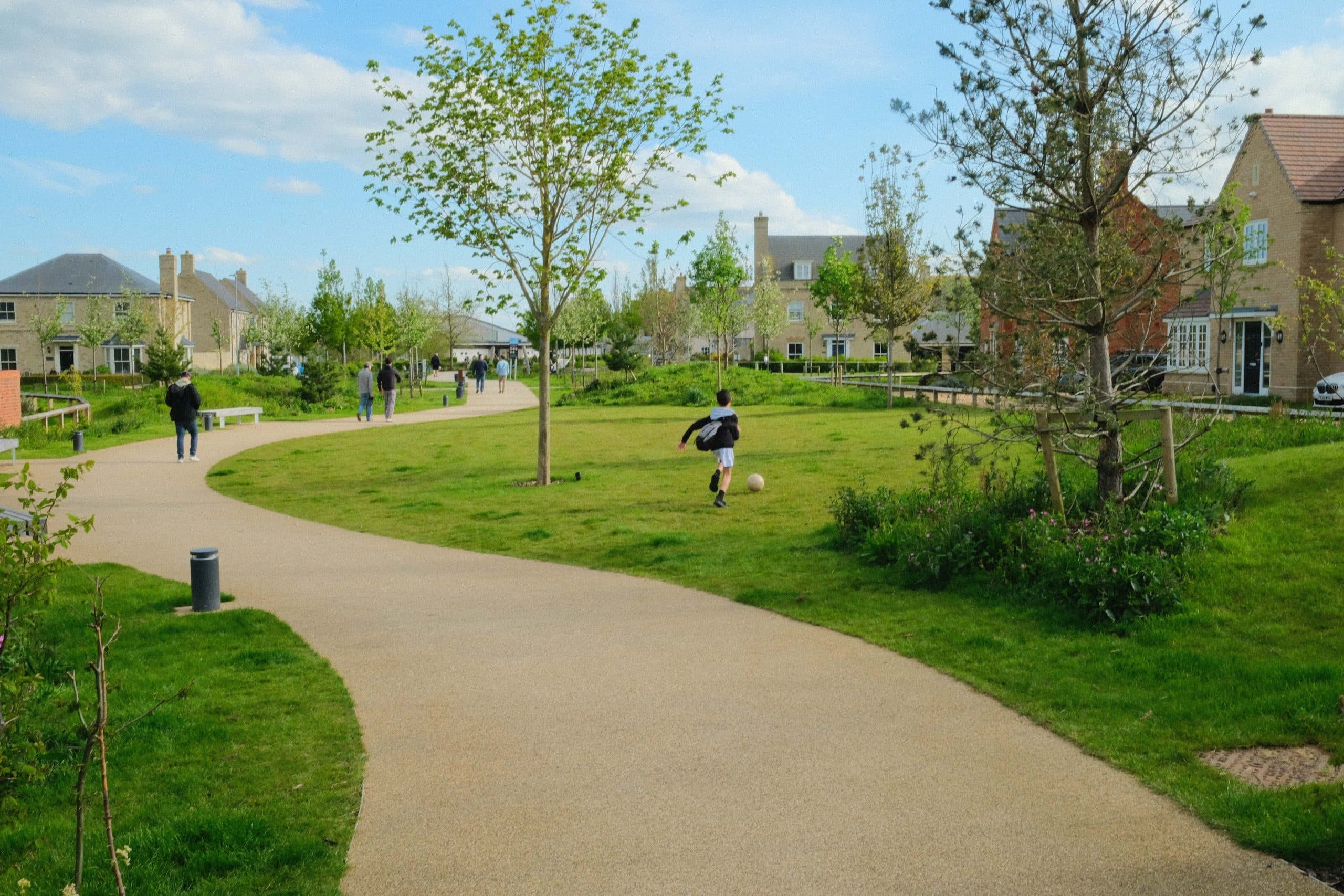 4. Caption Example Of A Pedestrian Route Set In Landscaped Grounds